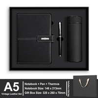 Ensemble de papeterie de luxe au design original 2026 2027 : Carnet en cuir rigide, agenda, journal, planificateur, bloc-notes et stylo, coffret cadeau