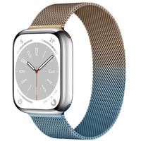Bracelet magnétique en acier inoxydable pour Apple Watch 9, style Milanese Loop, compatible avec iWatch, en stock