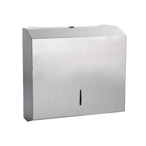 Distributeur mural commercial moderne en acier inoxydable 304 pour serviettes en papier pliées en C/multi-pliées/tri-pliées et serviettes à main avec serrure pour salle de bain - Product Image 1