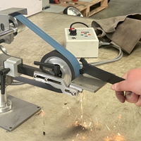 Mini ponceuse à bande verticale électrique personnalisable pour atelier, travail du bois et finition des métaux