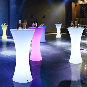RGB renk değiştiren LED plastik kokteyl masası ile Led ışık ev restoran parti yemek oturma odası için etkinlik için mobilya - Product Image 1