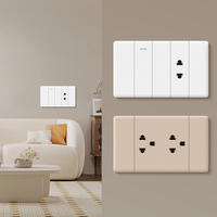 Offre Spéciale – Interrupteur et Prise Murale Fine Série 118 à 3 Gangs avec 2 Ports USB-A et 2 Ports Type-C, IP20, Durable, Installation Facile