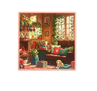 Sous-plat en céramique personnalisé pour Noël, motif anime, résistant à la chaleur, décoratif, pour cuisine, support de pot, dessous de verre
