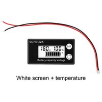 Indicateur de niveau de charge de batterie DC 8V-100V, module voltmètre pour batteries au plomb-acide, lithium, LiFePO4 - B63 Conforme ROHS3 12V 24V 48V 72V pour