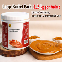 1,2 kg de garniture à la sauce caramel pour la décoration de gâteaux et desserts, pâtisserie et boulangerie, saveur riche et sucrée, pot en vrac, fournitures de décoration de gâteaux