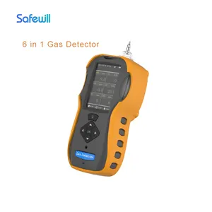 Safewill grosir detektor Gas Multi portabel ES60A Harga terbaik detektor kebocoran oksigen 6 dalam 1 penganalisa Gas Nitrogen