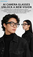 Lunettes intelligentes à commande tactile, traduction en temps réel, assistant vocal inversé, suppression du bruit ENC, lunettes IA