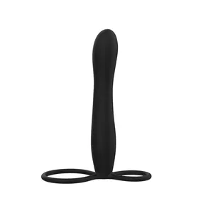 TOPARC Multifunction Delay Lock Semen Double Ring Anal Dildo Vibrator Lover Erotic Ass Plug Sex Products