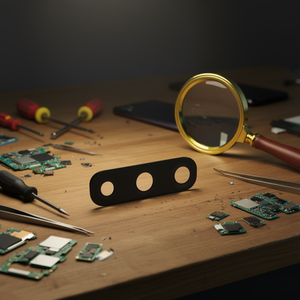 Objectif d'appareil photo de remplacement noir à 3 trous pour Samsung Galaxy A50 (modèle A505F) – Pièce de réparation - Product Image 3