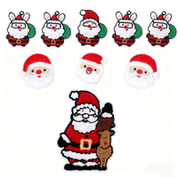 Patchs en chenille à repasser pour sapins de Noël et flocons de neige, pour pulls, chapeaux, sacs cadeaux de Noël