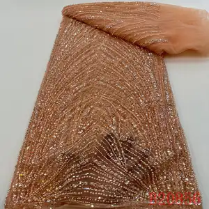 Cristales de Swarovski bordado suizo para boda vestido de fiesta nupcial encaje bordado tul tela de encaje Senegal