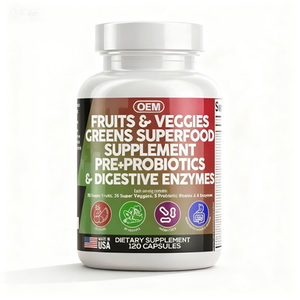 Cápsulas de Superalimentos, Frutas y Verduras con Probióticos, Enzimas Digestivas y Prebióticos, Cápsula Probiótica <span class=keywords><strong>Natural</strong></span>, Suplemento Todo en Uno - Product Image 1