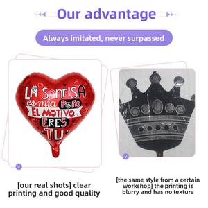 Globos de Aluminio en Forma de Corazón de 17 Pulgadas con Patrón de Corazón para Decoraciones de Bodas y Fiestas, Personalizables - Product Image 3