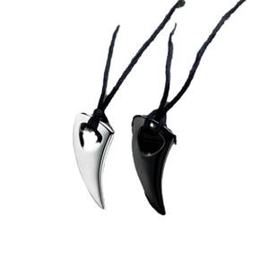 Europäisch-Amerikanische Punk-Wolfszahn-Anhänger-Halskette Nachtclub Hip-Hop Mode Personalisiertes Retro-Paar-Accessoire Legierung Schwarz - Product Image 5