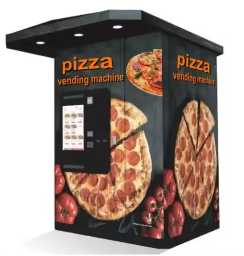 카드 리더기가있는 마이크론 상업용 핫 푸드 자동 피자 크로와상 자동 판매기