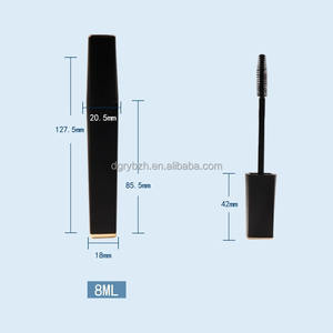 IN STOCK RTS LOW MOQ Empty Eyelash Extensions Cosmetic Makeup Bottle 8ml Black Matte Long Square Liquid <strong>Mascara</strong> <strong>Tube</strong> - Product Image 6
