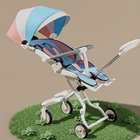 Poussette bébé 4 en 1 Poussette bébé portable haute paysage légère pour nouveau-né berceau