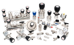 Régulateur de gaz haute pression en acier inoxydable 316L PTFE avec manomètre diaphragme à débit moyen CV méthane O2 CO2 co2 réducteur de pression - Product Image 4