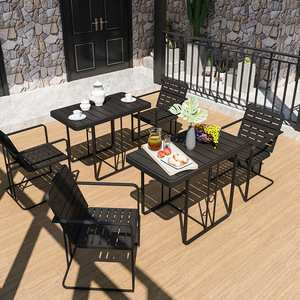Simple Outdoor <strong>Balcony</strong> <strong>Table</strong> and Chair Set of Three, Courtyard Leisure <strong>Table</strong> and Chair, Homestay Villa Garden <strong>Table</strong> and Chair - Product Image 4