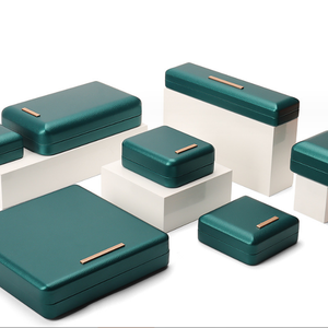 Factory Direct Sale Jewelry Packing <strong>Box</strong> with Pu Leather Customize logo <strong>Display</strong> <strong>Luxury</strong> Dark Green Metal Jewelry <strong>Box</strong> - Product Image 2