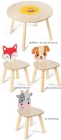 Ensemble de bureau et chaise en bois pour enfants avec rangement pour jouets et table d'écriture, pour les enfants de 14 ans et plus, unisexe, orange