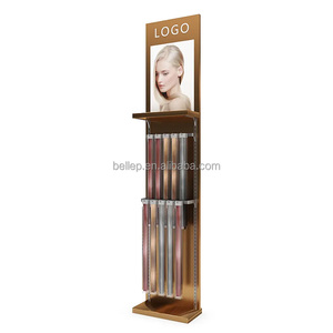 Tùy chỉnh hiện đại Salon tầng kim loại vàng tóc giả Rack hiển thị treo 30 inch tóc mở rộng hiển thị đứng với bánh xe - Product Image 3