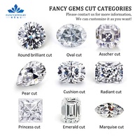 Beyaz mozanit elmas 0.3 ~ 10ct parlak kesim VVS DEF gevşek taş 4mm ~ 14mm 100% GRA sertifikası ile elmas testi geçmek