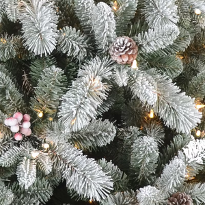 Arbre de Noël artificiel en PE et PVC Arbre de Noël floqué avec lumière LED pour décoration intérieure et extérieure de 7,5 pieds Vente en gros - Product Image 4