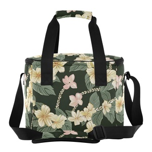 Portable Waterproof Leakproof Insulated Hawaii Flowers Cooler Tote Bag Thermal Lunch Cooler Bag for Food Picnic - Product Image 2