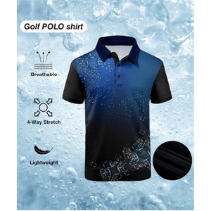 Camiseta de Golf de Verano Sublimada ODM para Hombre, Deportiva, de Secado Rápido, Manga Corta, 100% Poliéster, Logotipo Personalizado - Product Image 3
