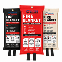 Couverture anti-feu d'urgence en fibre de verre pour la maison avec libération rapide, couverture de sécurité haute température pour la cuisine, vente au détail et en gros