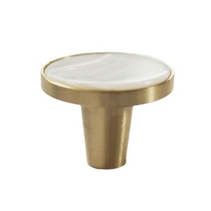 Scandinavian Style Round Cabinet <b>Knobs</b> 32x25mm Pure <b>Copper</b> Durable Furniture Hardware Handle For Home Decor - Product Image 3