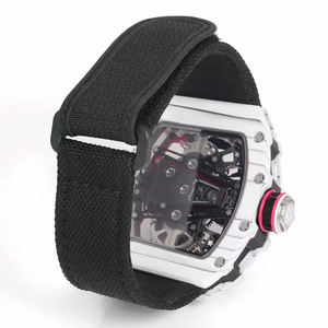 Montre mécanique squelette RM Rich Men's First Choice ETA, boîtier en fibre de carbone, mouvement apparent, bracelet en nylon noir de haute qualité, luxe - Product Image 6