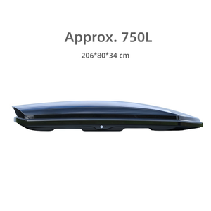 Caja de Techo <span class=keywords><strong>para</strong></span> <span class=keywords><strong>Auto</strong></span> Deportiva de ABS, Gran Capacidad de Carga y Apertura Lateral Doble <span class=keywords><strong>para</strong></span> <span class=keywords><strong>Equipaje</strong></span> de 750L, en Oferta - Product Image 2