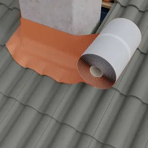 Anti Epdm Rollende Lood Antraciet Lood Kleur Zelfklevende Muur Aansluiting Tape, Open Haard Aansluiting Tape Aluflex Dak Rol