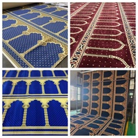 Dalles de moquette tissées sur mesure en peluche pour mosquée, couverture intégrale, antidérapantes, usage commercial, export direct usine, prêtes à l'emploi, tout motif/taille