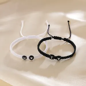 new adjustable rope bracelet fashion friendship letter heart bracelet