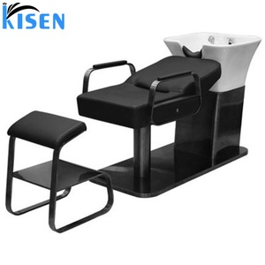 Barber Shop Equipment Hairdresser Salon Furniture Backwash Unit Station Bowl Modern Hair Washing <b>Bed</b> Shampoo Chairs - Product Image 6