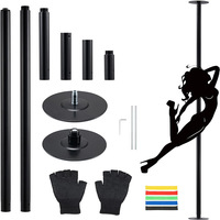 Barra de Baile Portátil de Acero Inoxidable de Alta Calidad con Logotipo Personalizado, 45 mm de Diámetro, para Gimnasio en Casa, Ejercicio Físico, 2235-2745 mm