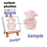 Peluche Mouton Floral Moelleux, Adorable Mouton aux Yeux Fermés, Jouet en Peluche Doux et Confortable, Poupée de Sommeil, Cadeau pour Tout-Petits, Enfants et Filles