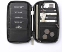Sac à passeport multifonctionnel Porte-billets Portable à l'étranger RFID Anti-vol Brosse étanche Stockage de certificats