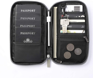 Multifunctional Fashion <strong>Passport</strong> <strong>Bag</strong> Ticket Holder Portable Abroad RFID Anti-Theft Waterproof Brush Certificate <strong>Storage</strong> - Product Image 3