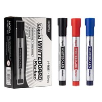 Ensemble de marqueurs effaçables et rechargeables pour tableau blanc, encre noire à base d'eau, grande capacité, pointe épaisse, idéal pour les réunions, la formation et les enseignants