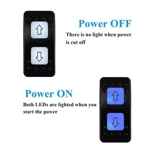 Interruptor Basculante de 8/10 Pines con Lente Blanca, LED Azul, DPDT, 3 Posiciones, 12V/24V, Resistente al Agua, 144 Pegatinas para Auto, Barco, Caravana, <span class=keywords><strong>Can</strong></span>-Am, Carling - Product Image 3