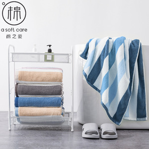 Toalla de Baño Extra Gruesa de 90x180cm, a Rayas, de Algodón Puro Absorbente, Toalla de Regalo para Hombres y Mujeres - Product Image 4