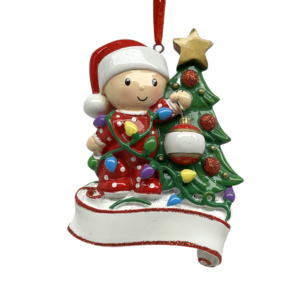 Ornement de Noël en résine personnalisé et exquis, thème Famille et Animaux - Décoration pour les fêtes - Product Image 3