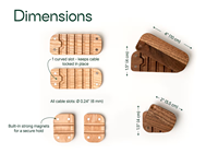 Organisateur de câbles en bois personnalisé, support magnétique pour câbles, clip de gestion des fils de bureau, organisateur de câbles pour le bureau et la maison