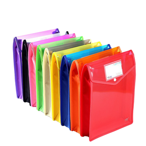 Dossiers de classement <span class=keywords><strong>A4</strong></span> en plastique de couleur assortie BECOL, <span class=keywords><strong>enveloppe</strong></span> transparente, pochette extensible pour documents <span class=keywords><strong>avec</strong></span> fermeture à pression et poche - Product Image 1