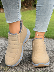Bottes <span class=keywords><strong>d</strong></span>'<span class=keywords><strong>hiver</strong></span> et <span class=keywords><strong>d</strong></span>'été <span class=keywords><strong>pour</strong></span> femmes, style <span class=keywords><strong>d</strong></span>écontracté, bout carré, bout ouvert, thermiques, imperméables, antidérapantes, douces et chaudes - Product Image 4