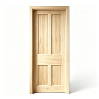Porte intérieure rustique en pin massif, porte en bois non finie pour la décoration intérieure de chambre de ferme